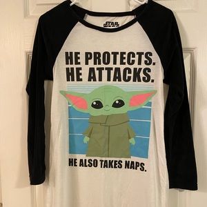 Star Wars The Child Night Shirt Soft, Cozy Material w Screen Print NEW! XS (0-2)